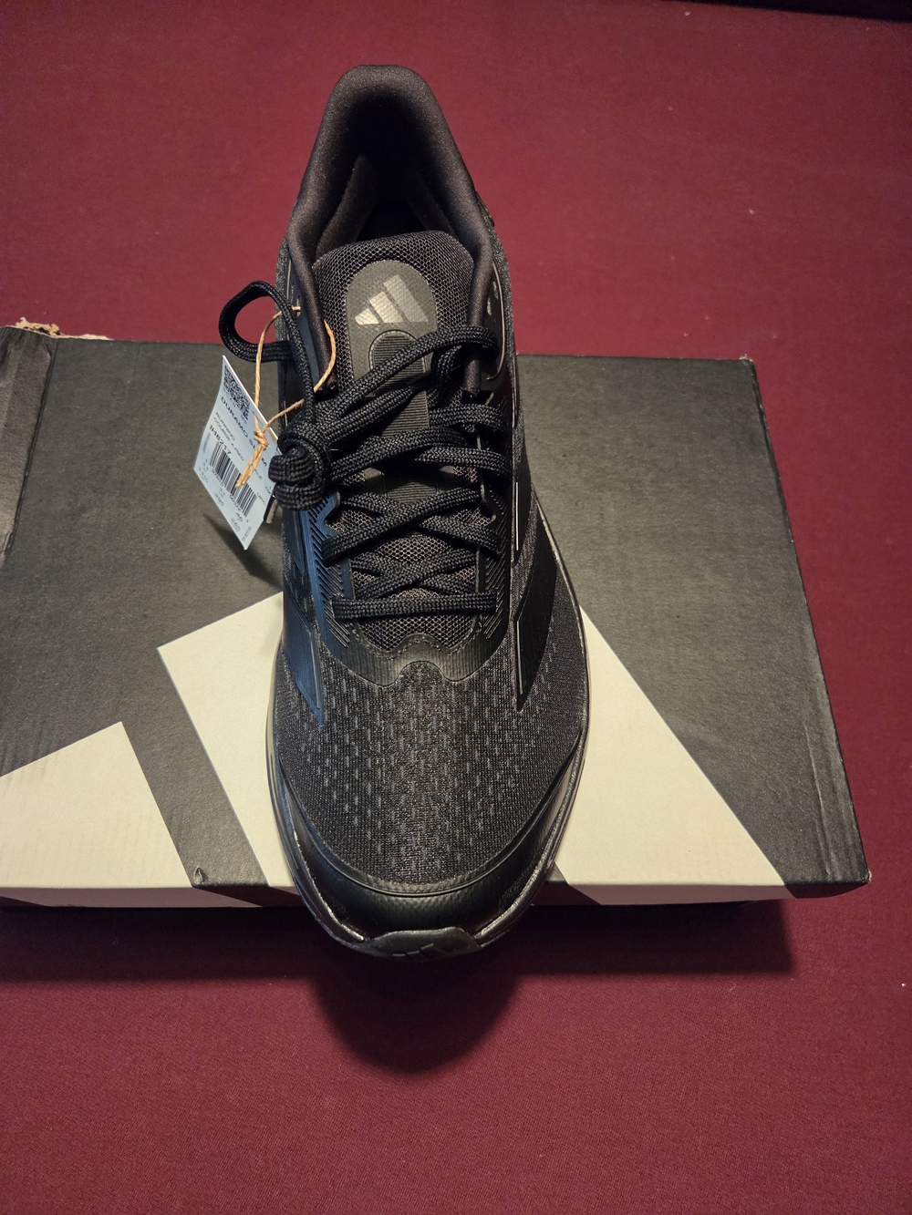 adidas Black Men's Running Sneaker with Subtle Reflective Accents